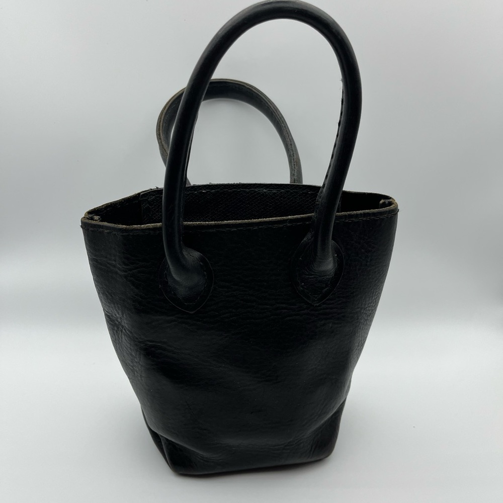 Sophisticated Black Leather Tote Bag
